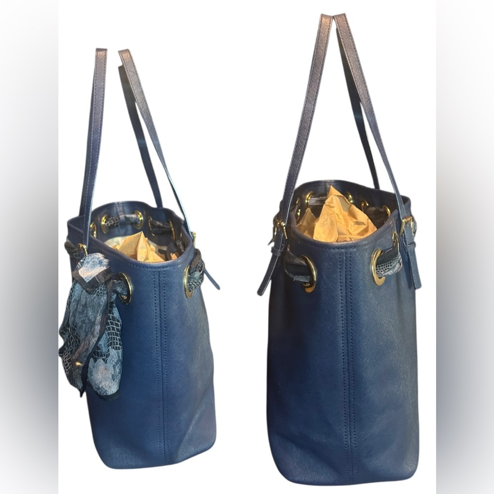 EUC MICHAEL Michael Kors Blue Tote Bag - Picture 11 of 14
